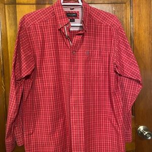 Ariat Red Plaid Men's Casual Shirt